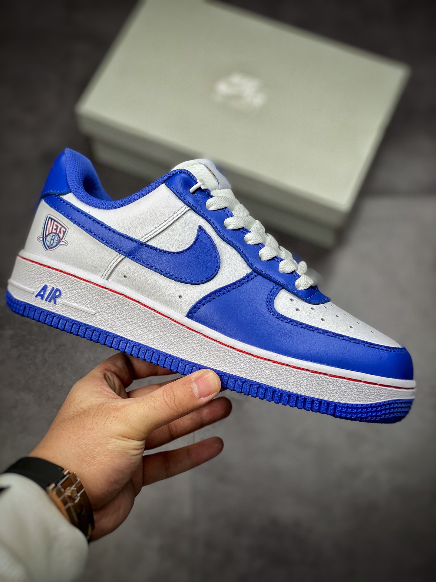 200  Nike Air Force 1 Low 07 篮网白蓝 原楦头原纸板 打造纯正空军版型315122-141