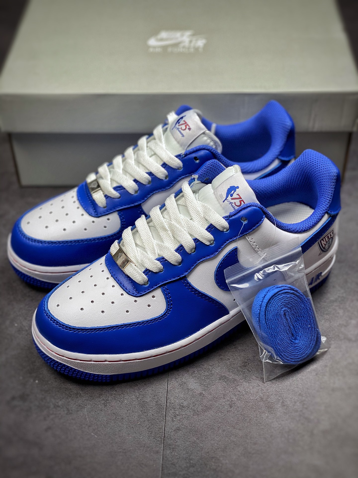 200  Nike Air Force 1 Low 07 篮网白蓝 原楦头原纸板 打造纯正空军版型315122-141