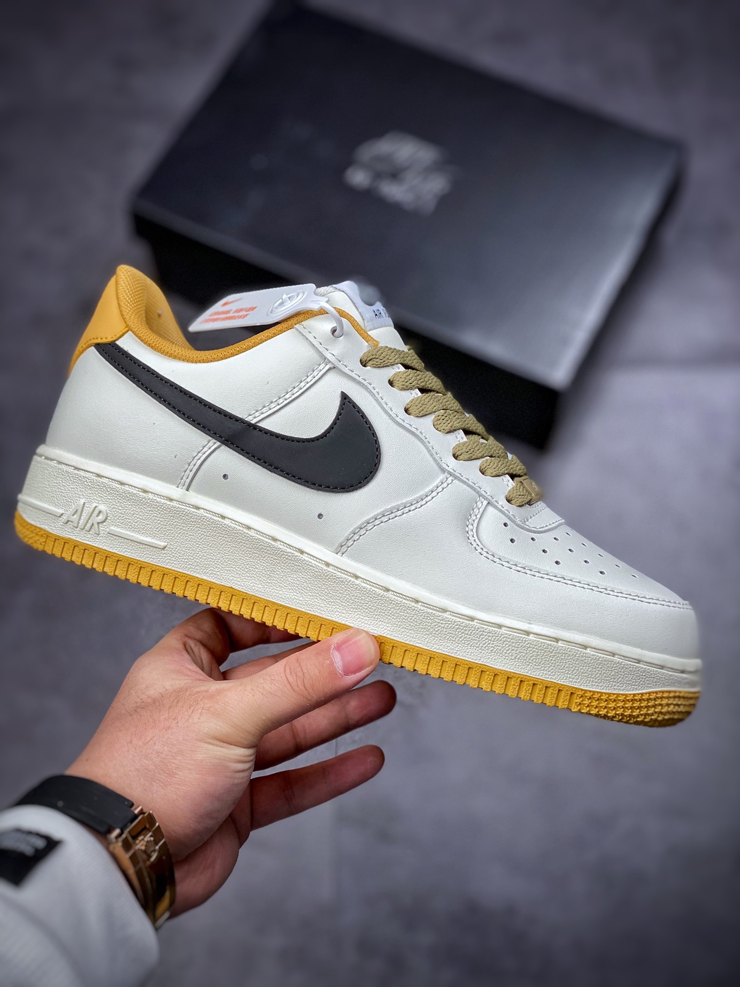 240  Nike Air Force 1 Low 07 米黄绿 原楦头原纸板 DD3063-066