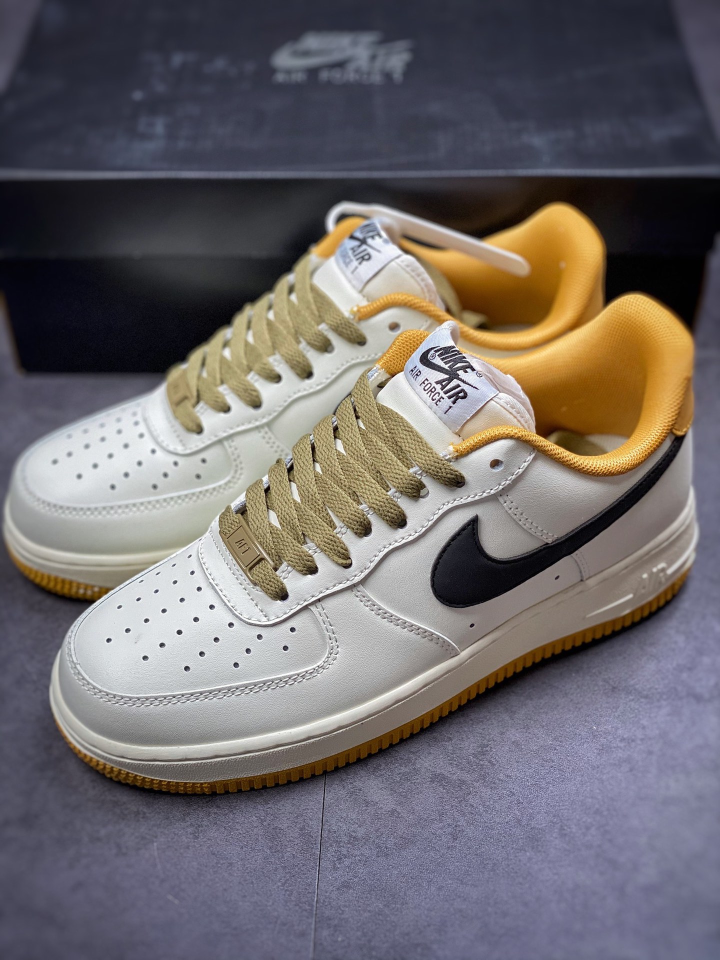 240  Nike Air Force 1 Low 07 米黄绿 原楦头原纸板 DD3063-066
