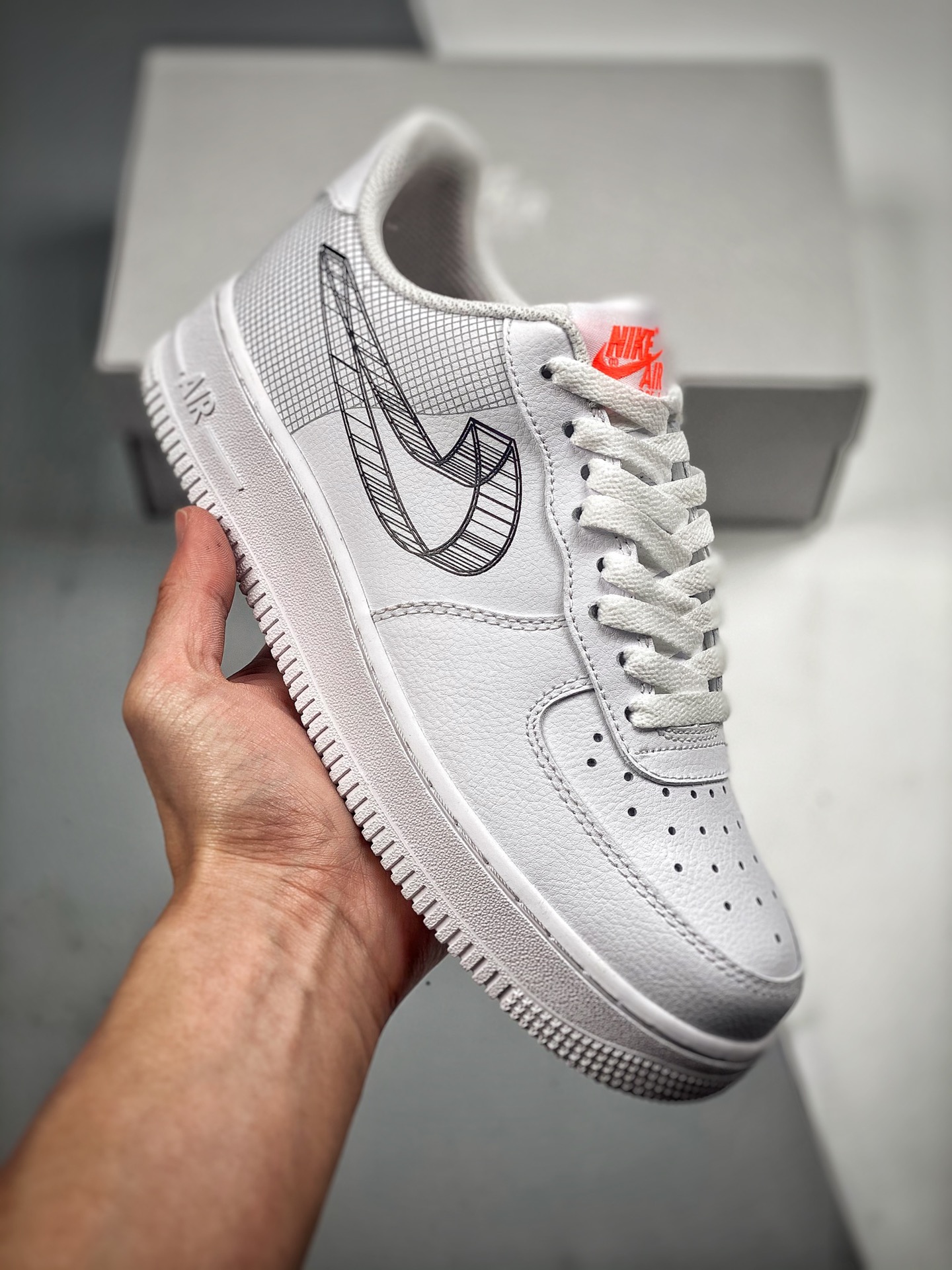 -3 NK Air Force 1 Fuerza Aérea Uno 3D desnudo sincronización oficial nivel original horma original cartón original crea…