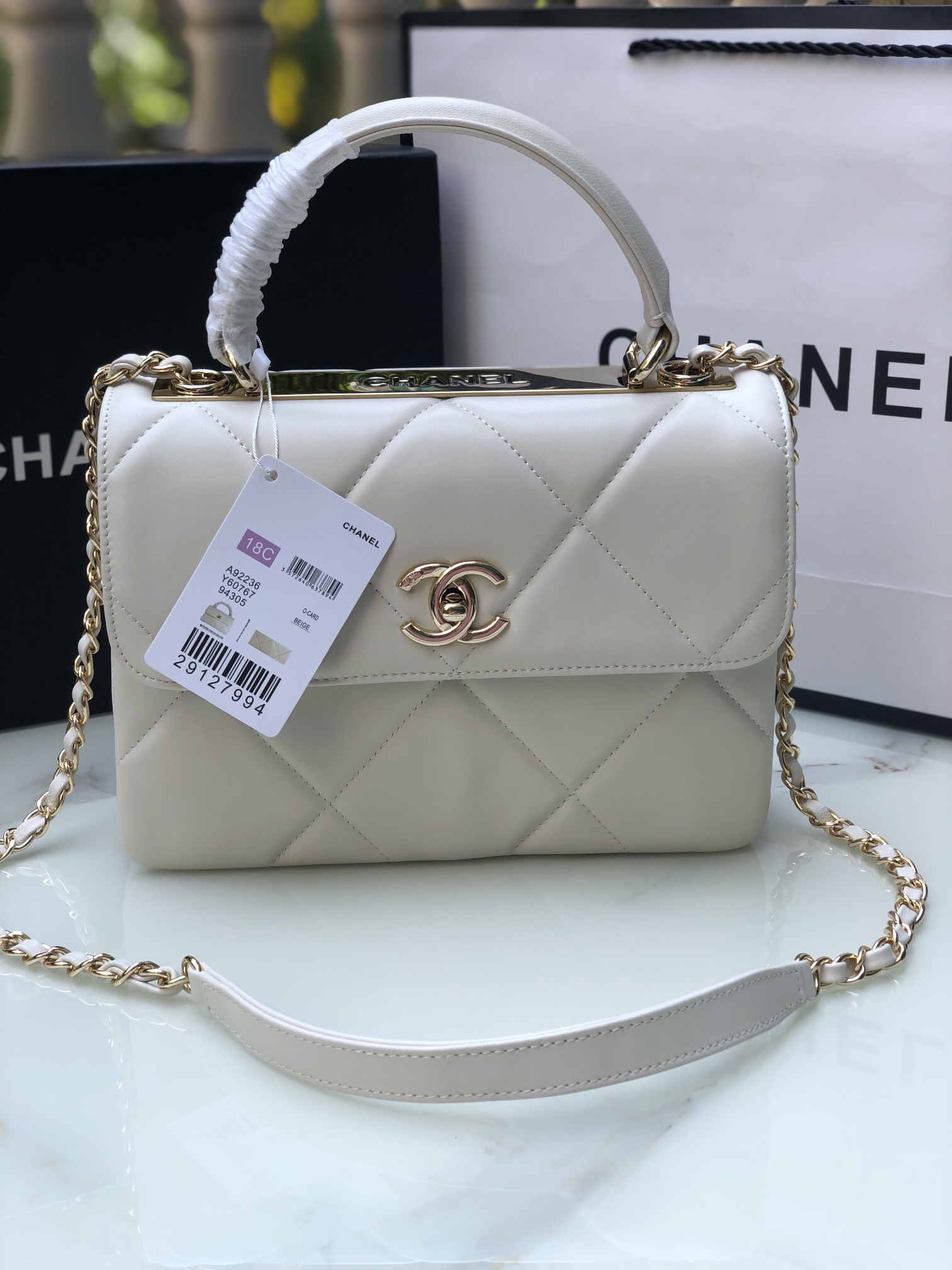 Chanel92236原单质量经典之作华丽与气质的前沿是你意想不到的尊贵皮种:原单进口小羊皮里配原版布五