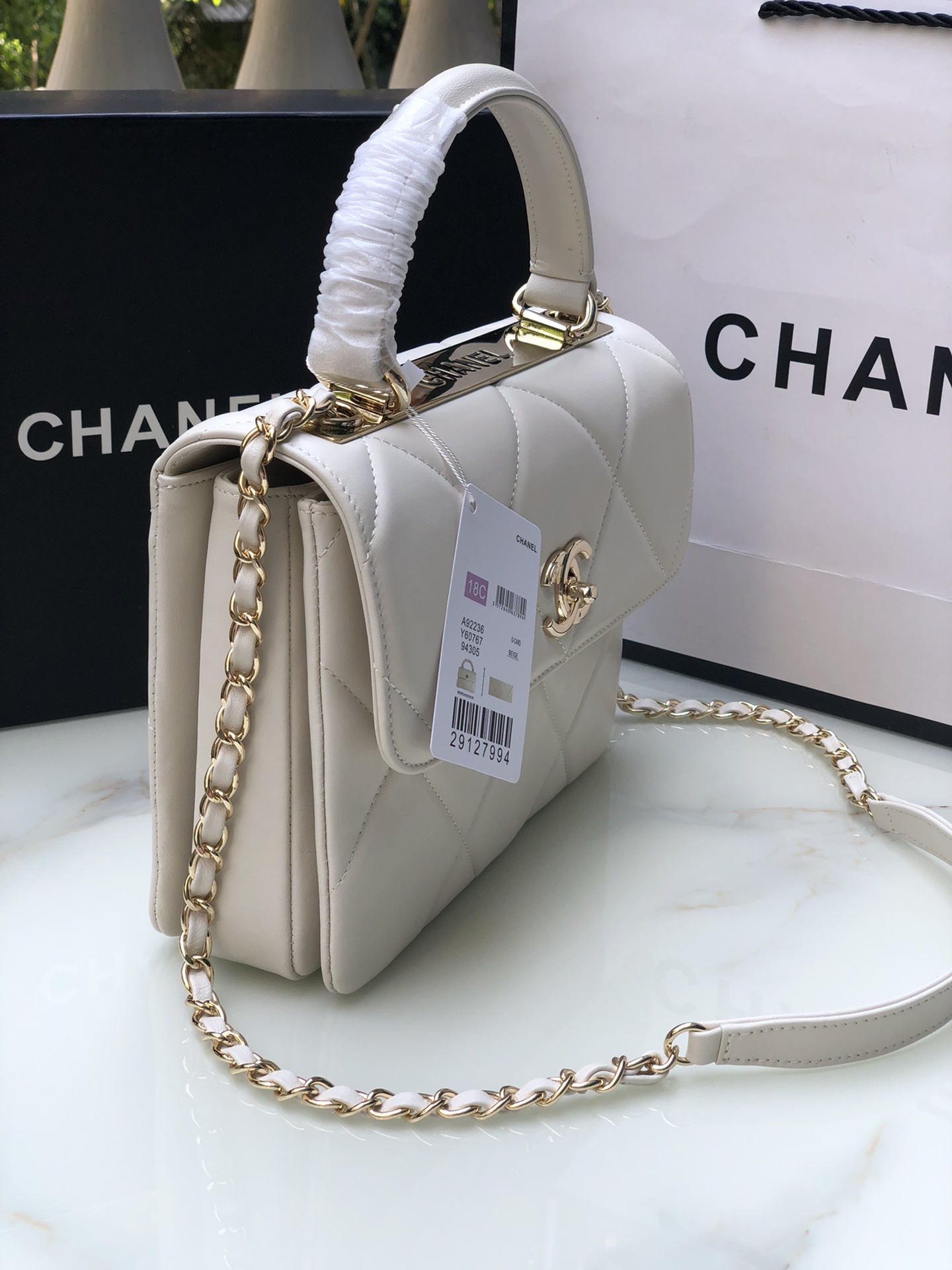Chanel92236原单质量经典之作华丽与气质的前沿是你意想不到的尊贵皮种:原单进口小羊皮里配原版布五