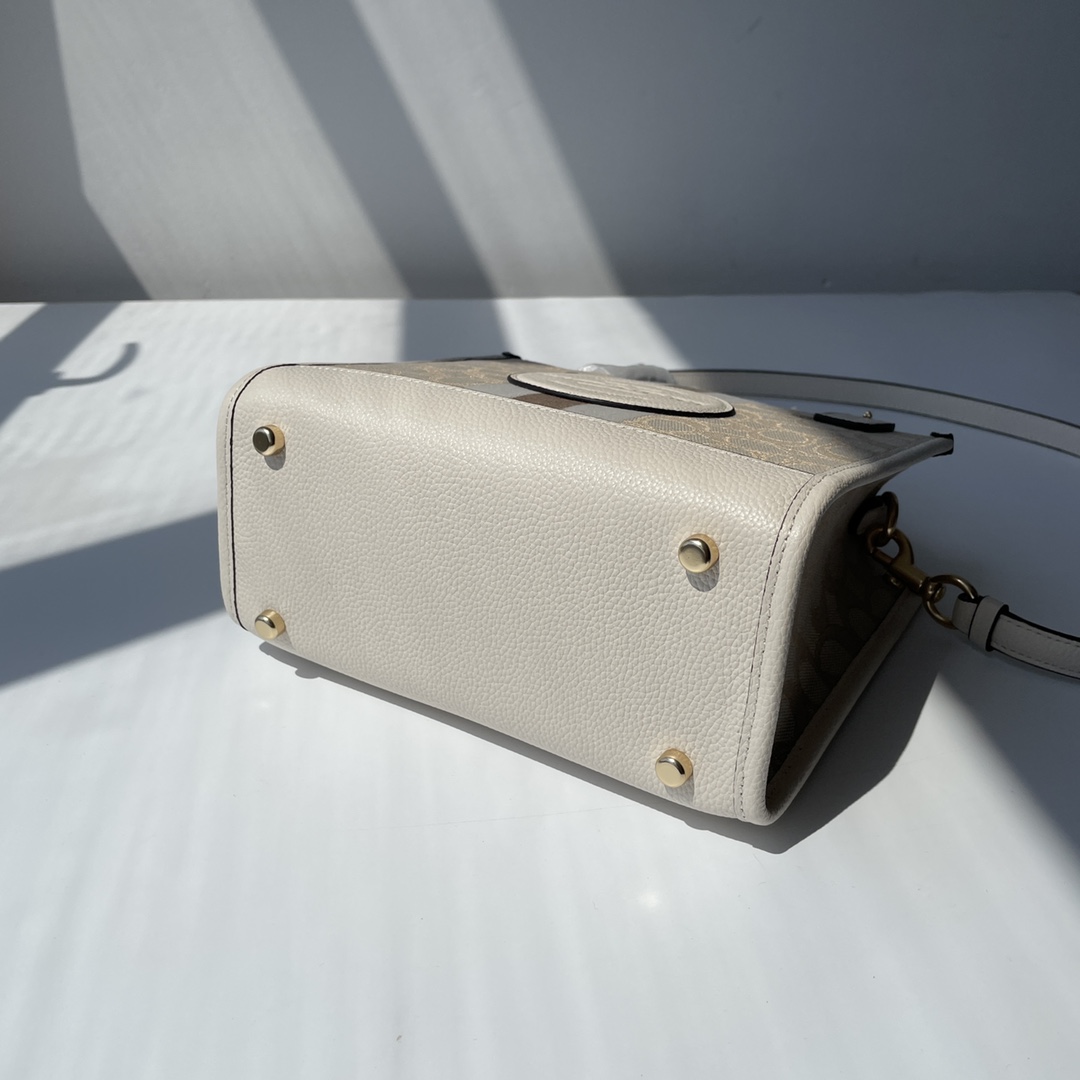 Coach ～纯原 coach 蔻驰c8417 条纹和COACH贴饰DEMPSEY 22号托特包