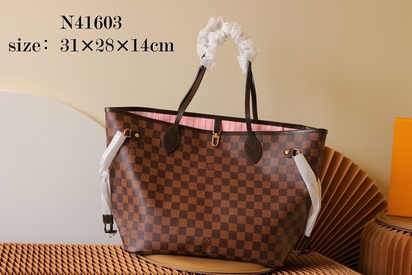 Louis Vuitton LV Neverfull Bags Handbags Monogram Canvas Cowhide Fabric Casual M40995