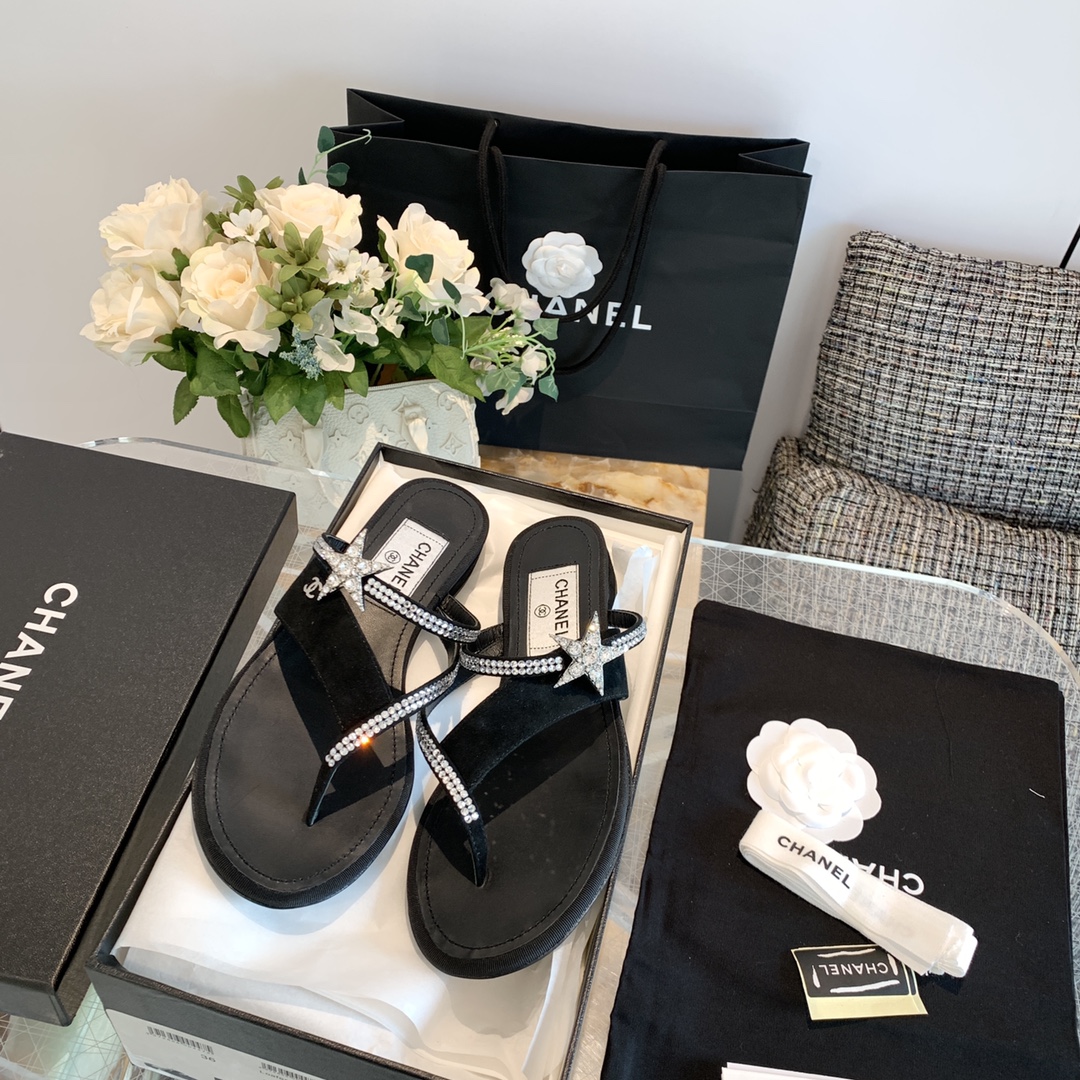 CHANEL lente/zomer platte slippers - topkwaliteit