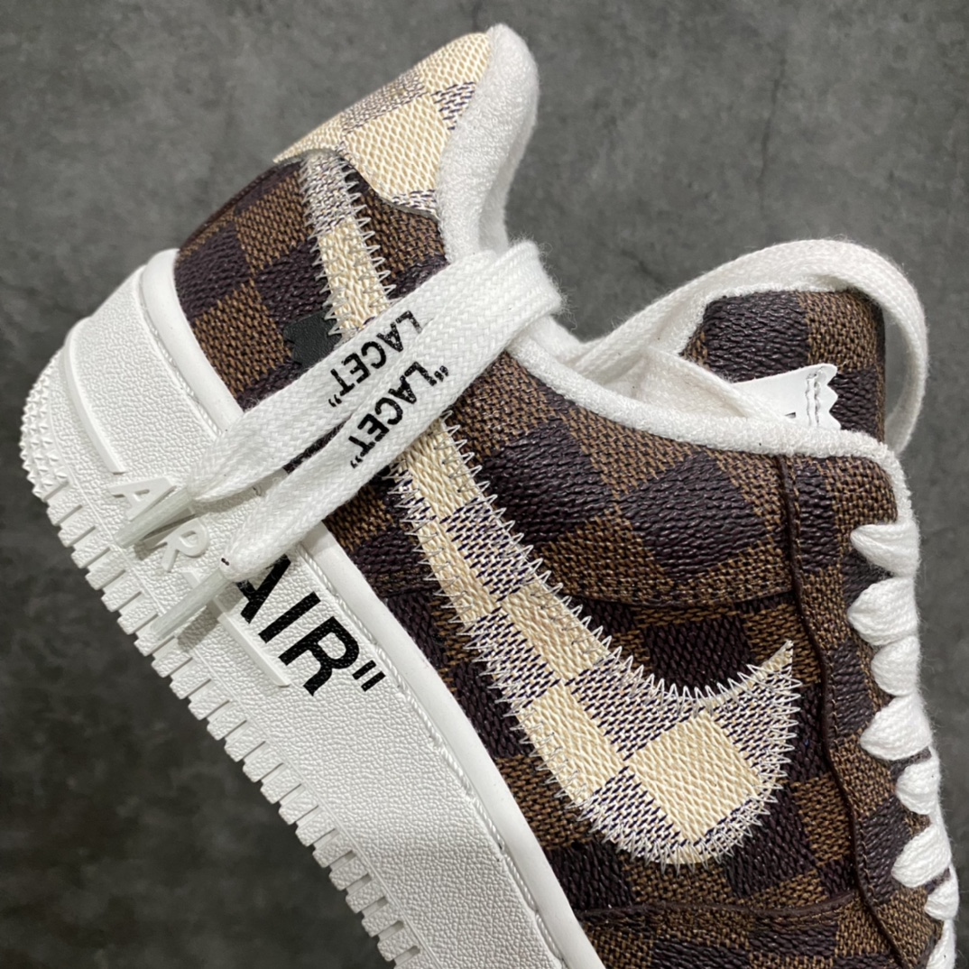 图片[7]-2022新品超奢联名 驴牌LV x AF1空军 同源公司货原材 LV专属皮革原料 全套原档案纸版开发 正确工艺 版型 独家私模原AIR大底 全套原包装配件 36-47.5-选品中心