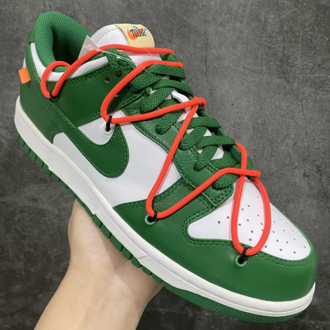 图片[3]-PK版本Off White x Dunk 白绿 市售公认顶级中的顶级 裁边清洁度无敌 完美鞋型 正确皮料 无需过多文案描述 直接看实拍 所见即所得 尺码：36-47.5-选品中心