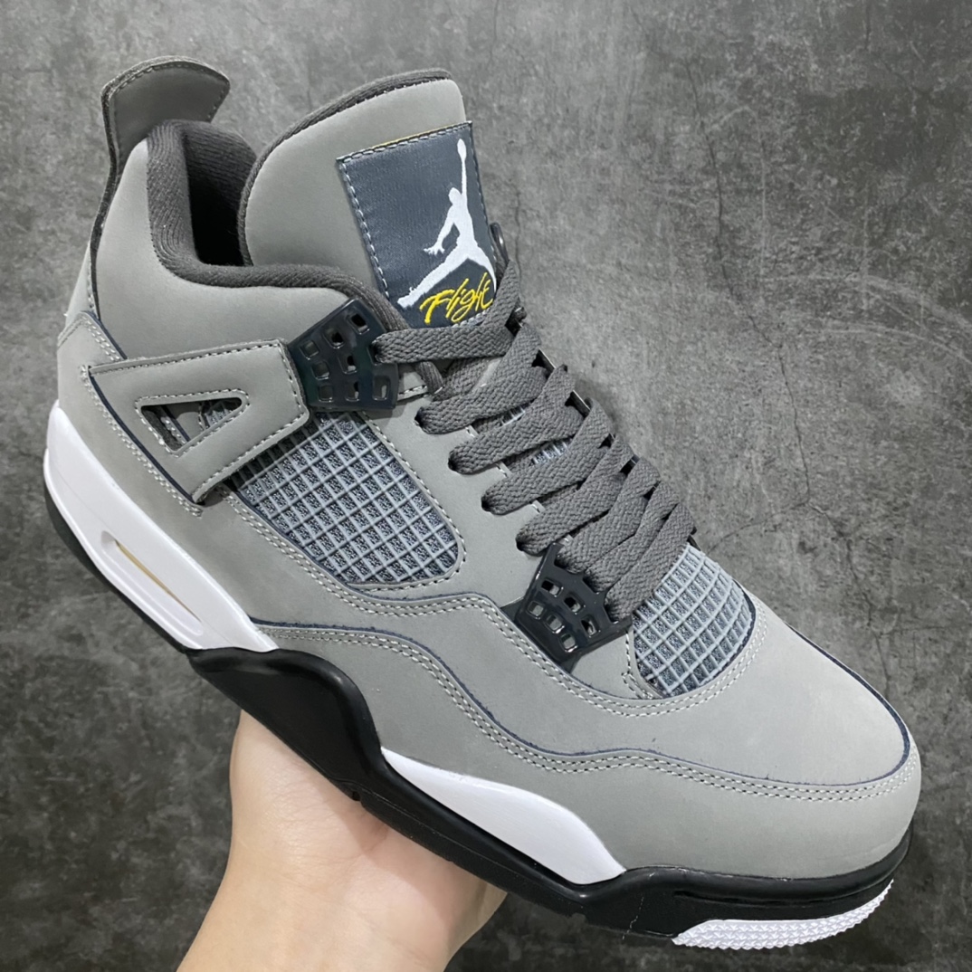 图片[3]-莞产纯原AJ4酷灰 原厂皮料 正确鞋型 鞋面材质有绒感 针车到位 尺码：40.5-47.5-选品中心