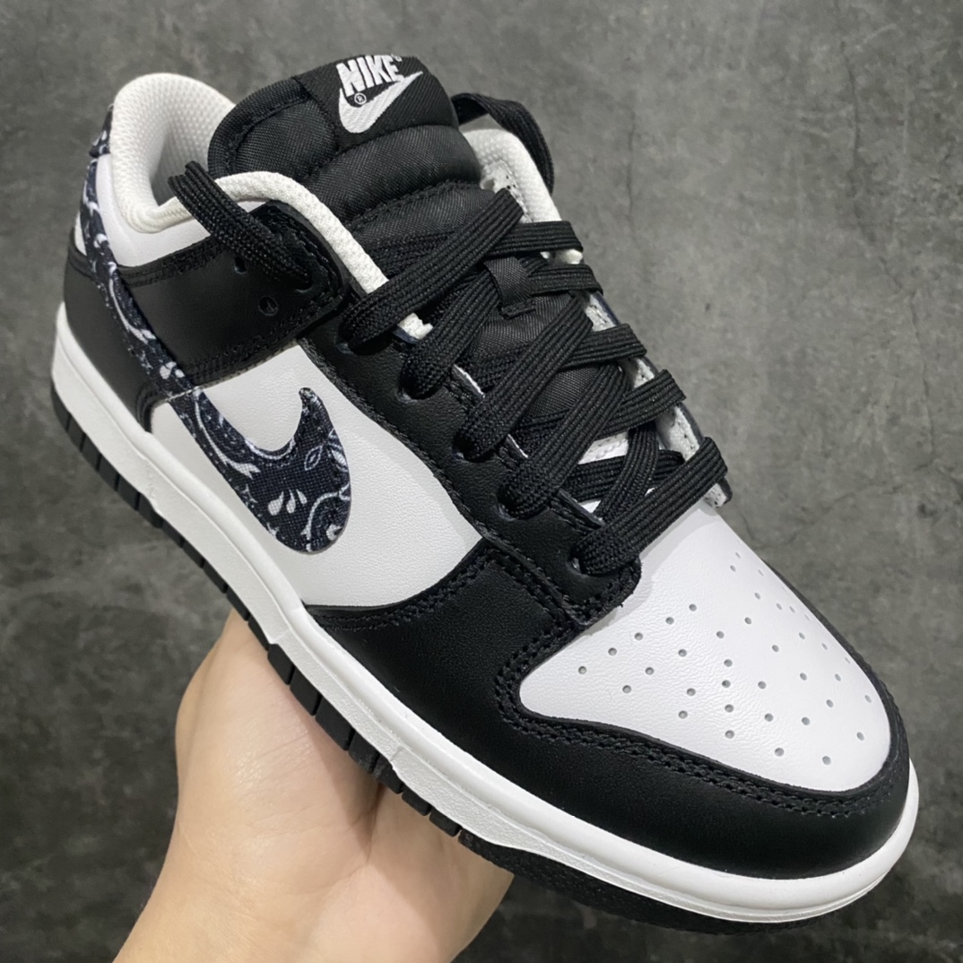 图片[3]-M版 Dunk Low Retro \” Black Paisley\” 黑白 腰果花 低帮运动休闲板鞋 DH4401-100 尺码：35.5 36 36.5 37.5 38 38.5 39 40 40.5 41 42 42.5 43 44 44.5 45 46 47.5-选品中心