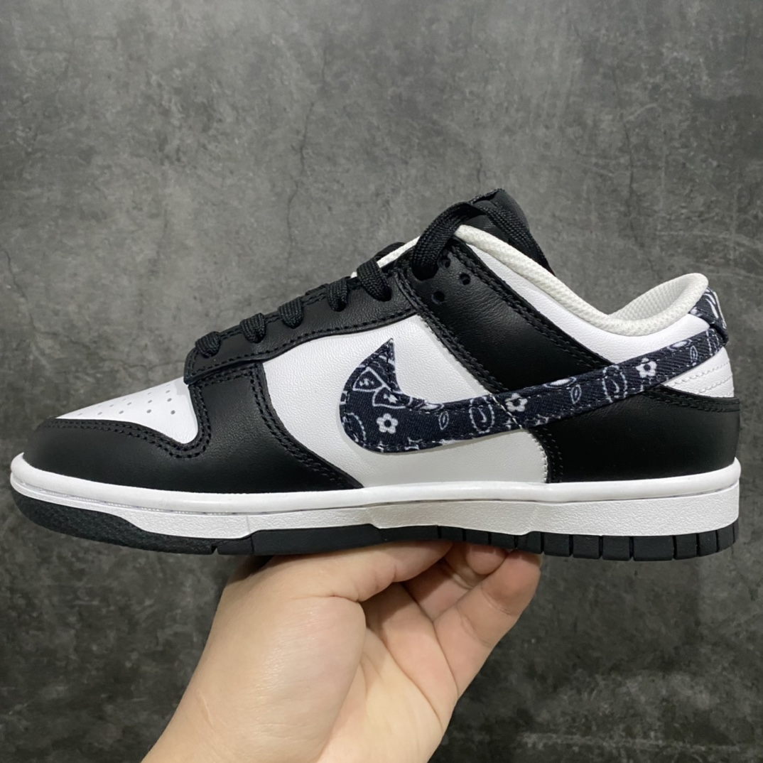 图片[2]-M版 Dunk Low Retro \” Black Paisley\” 黑白 腰果花 低帮运动休闲板鞋 DH4401-100 尺码：35.5 36 36.5 37.5 38 38.5 39 40 40.5 41 42 42.5 43 44 44.5 45 46 47.5-选品中心