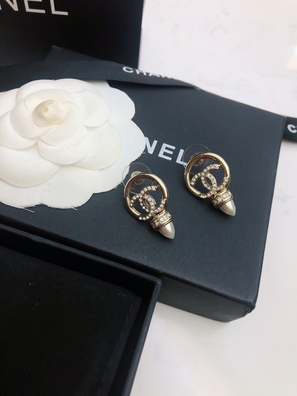 Chanel Jewelry Earring High Quality Online
 Yellow 925 Silver Brass