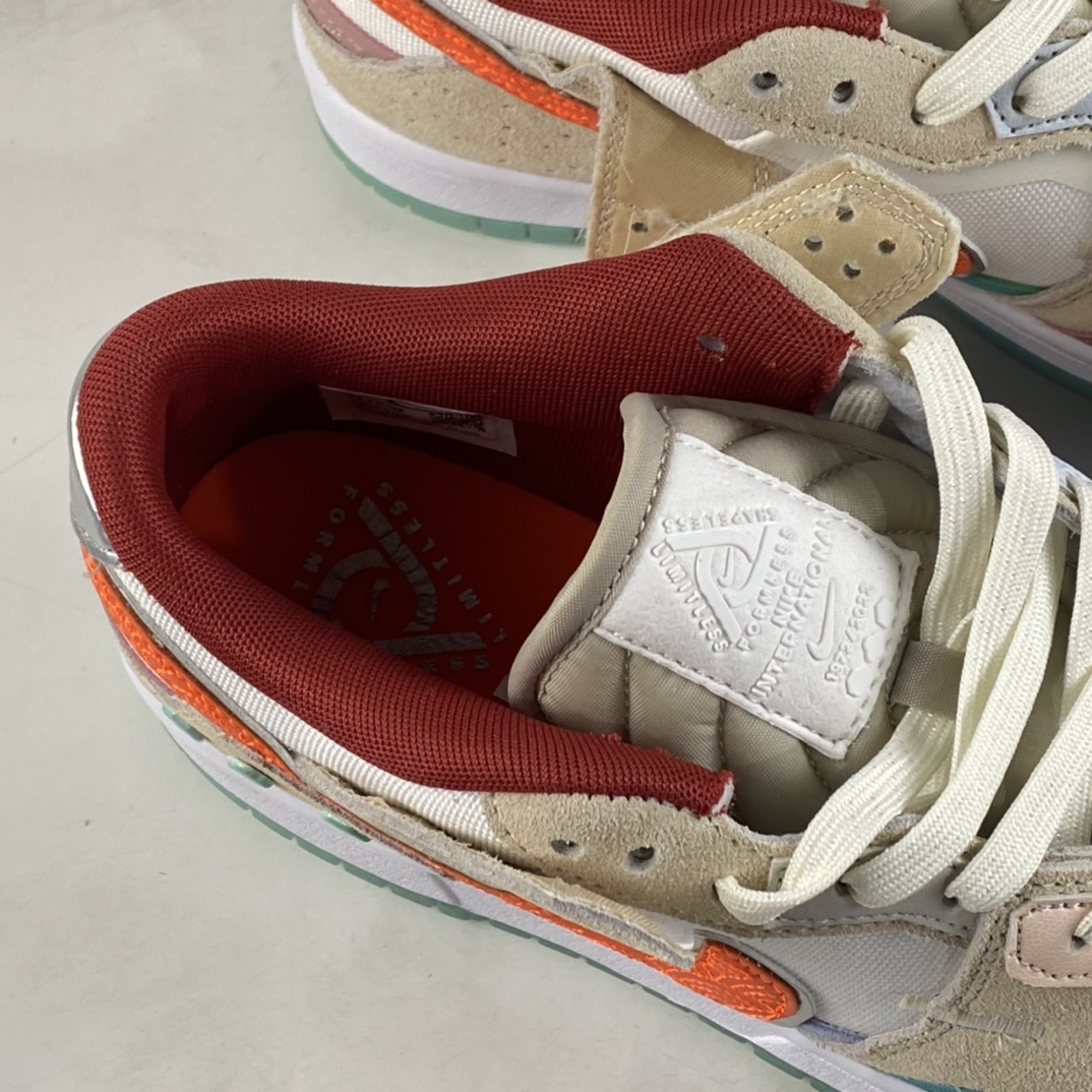 P260  NK Dunk Scrap ”Shapeless, Formless, Limitless” 金镶玉复古休闲板鞋 DQ4975-181