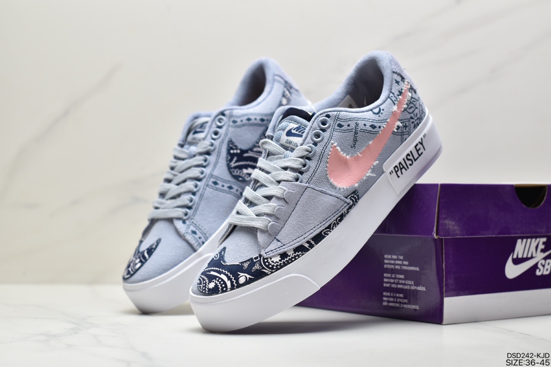 100 耐克Nike SB Zoom Blazer Mid Edge 变革拆线大钩子板鞋 CI3833