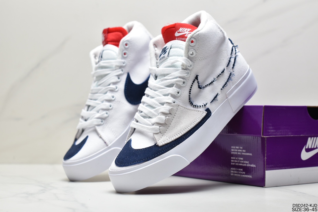 100 耐克Nike SB Zoom Blazer Mid Edge 变革拆线大钩子板鞋 CI3833