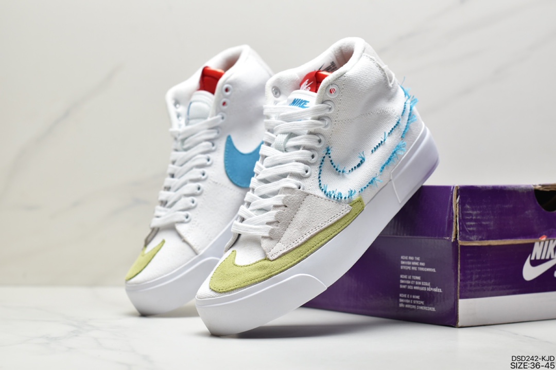 100 耐克Nike SB Zoom Blazer Mid Edge 变革拆线大钩子板鞋 CI3833