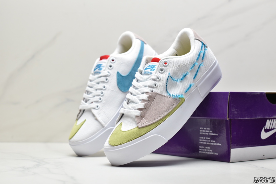 100 耐克Nike SB Zoom Blazer Mid Edge 变革拆线大钩子板鞋 CI3833