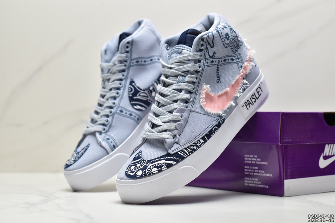 100 耐克Nike SB Zoom Blazer Mid Edge 变革拆线大钩子板鞋 CI3833