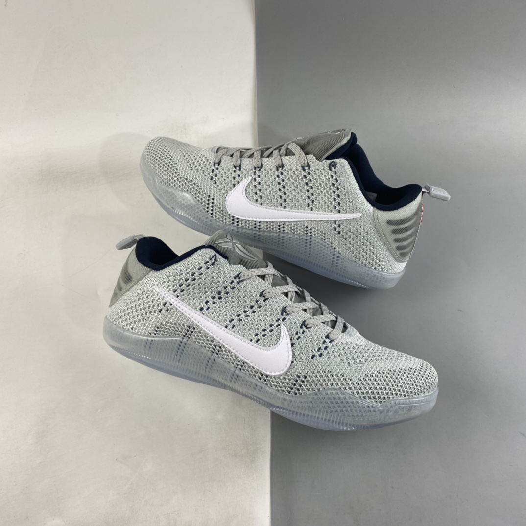 P240  Nk Kobe 11 Elite Low Pale Horse LR科比11低帮实战篮球蓝灰 824463-443