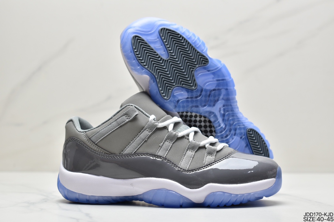 120 耐克Nike Air Jordan 11 Retro Low”Concord”AJ11代迈克尔·乔丹低帮运动文化篮球鞋“康扣黑白冰蓝”528895-003