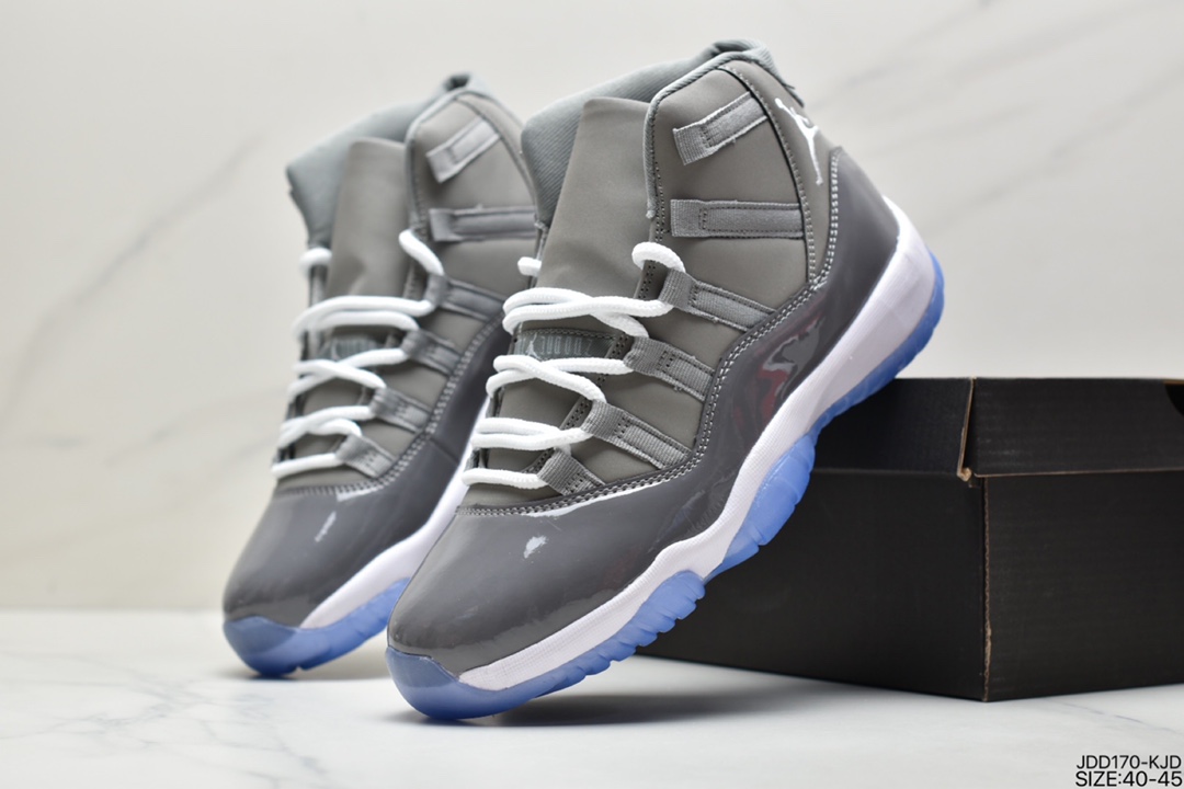 120 耐克Nike Air Jordan 11 Retro Low”Concord”AJ11代迈克尔·乔丹低帮运动文化篮球鞋“康扣黑白冰蓝”528895-003