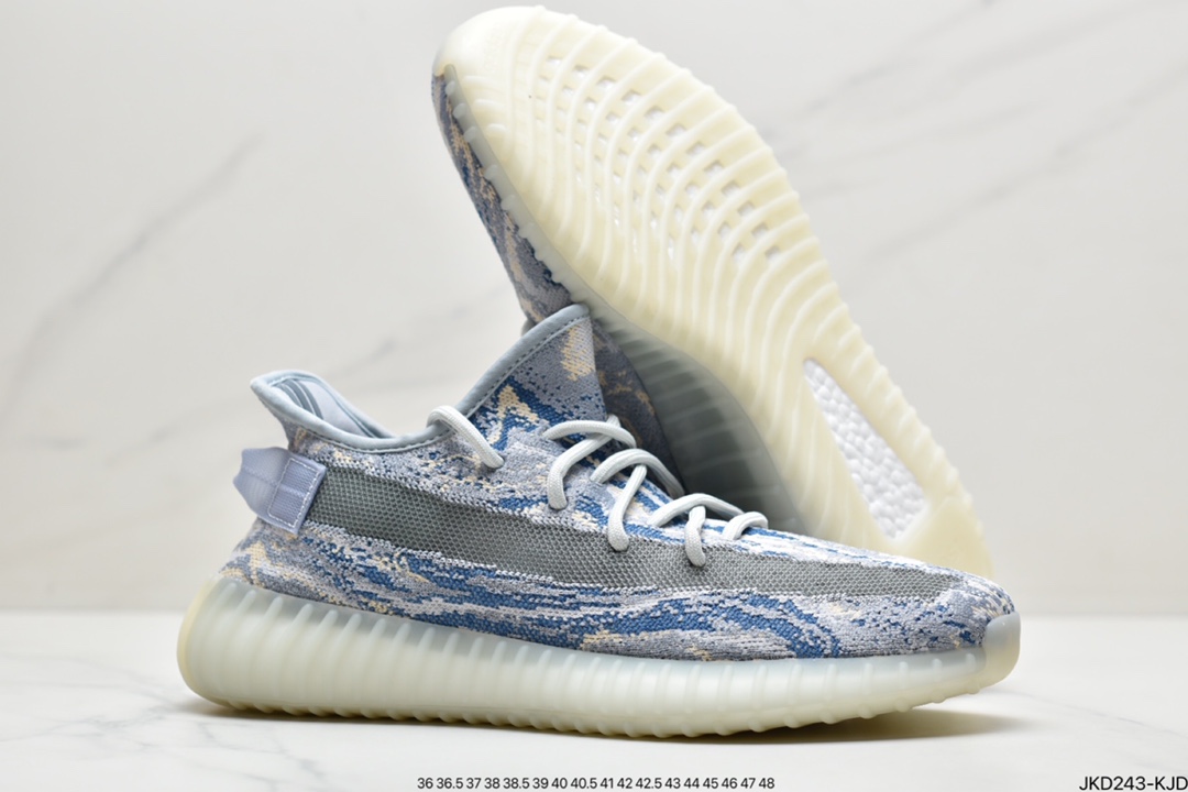 160 联乘侃爷Kanye West x Adidas Yeezy Boost 350 V2”Light” 棉花白百搭轻便慢跑鞋GW3775