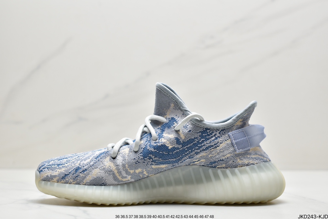 160 联乘侃爷Kanye West x Adidas Yeezy Boost 350 V2”Light” 棉花白百搭轻便慢跑鞋GW3775