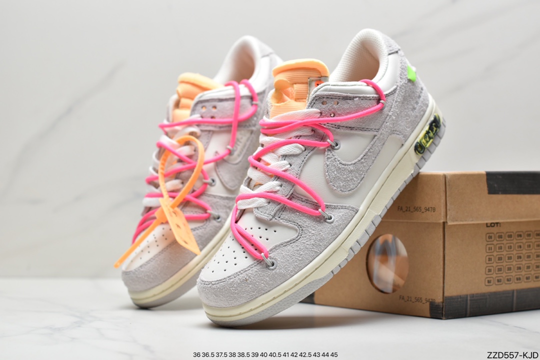 250 Off-White x Nike SB Dunk Low”The 01/50”扣篮系列低帮经典百搭休闲运动板鞋“皮面系列” DM1602