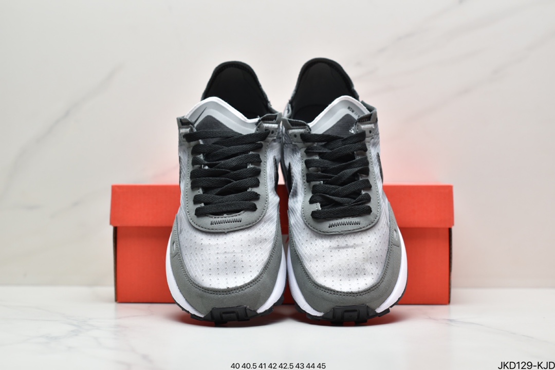 160 真标耐克Nike Waffle One”Milk Hyper Crimson”华夫一代系列华夫复古休闲运动慢跑鞋
