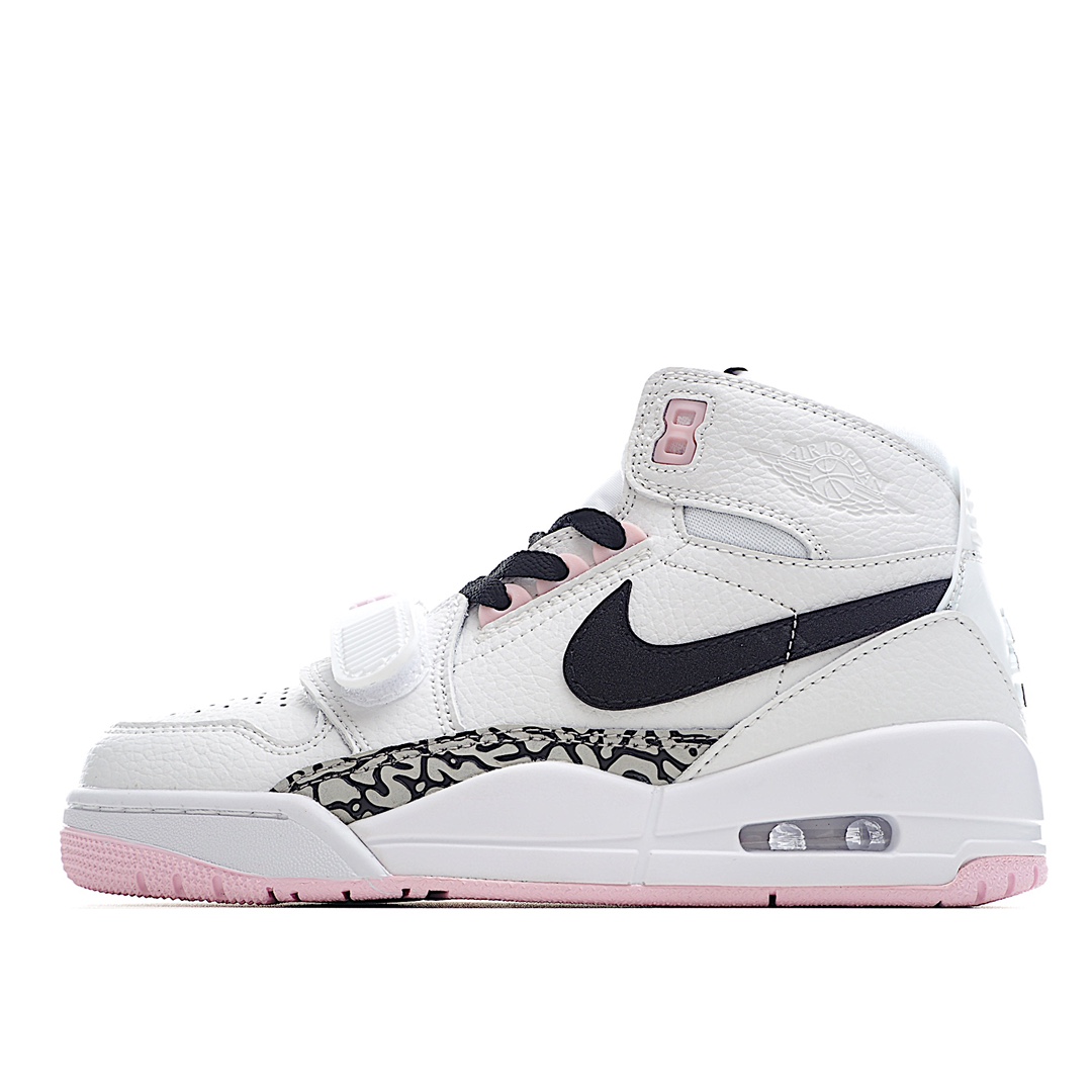 I5 ✨顶级纯原版本 头层皮打造市面最强工艺Air Jordan Legacy 312 高帮篮球鞋 白粉