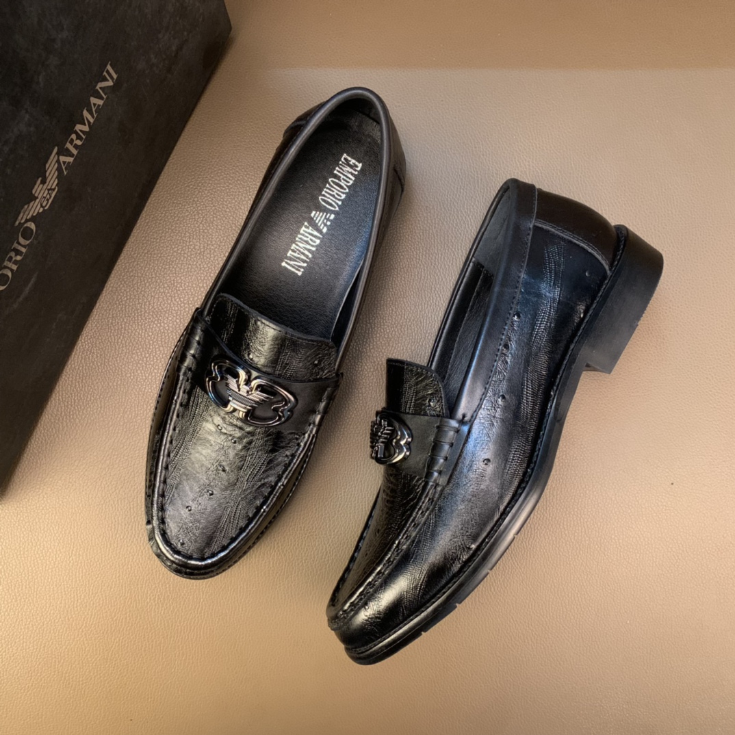 ： 【Armani Armani】Original contador marea zapatos Superior importado de Italia piel de vaca original,
