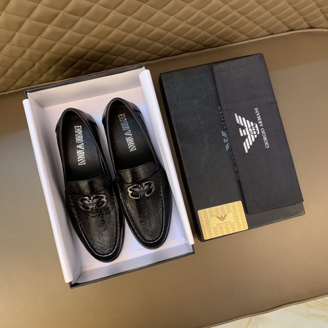 ： 【Armani Armani】Original contador marea zapatos Superior importado de Italia piel de vaca original,