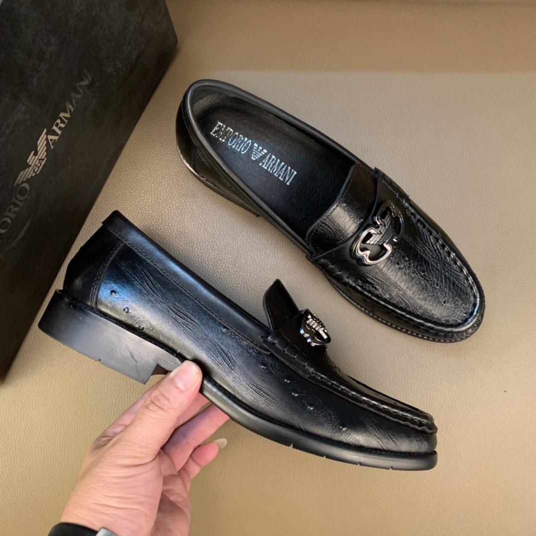 ： 【Armani Armani】Original contador marea zapatos Superior importado de Italia piel de vaca original,