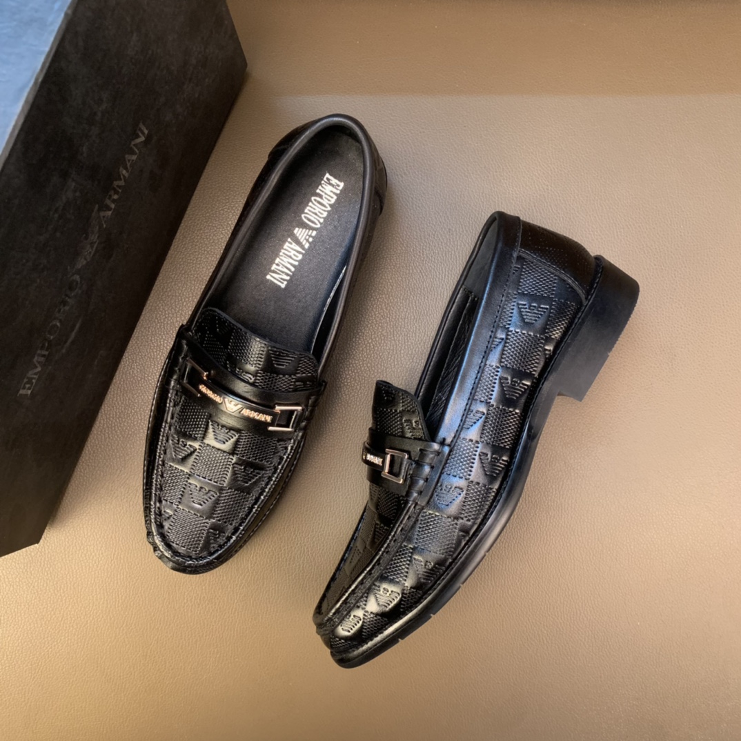 ： 【Armani Armani】Original contador marea zapatos Superior importado de Italia piel de vaca original,