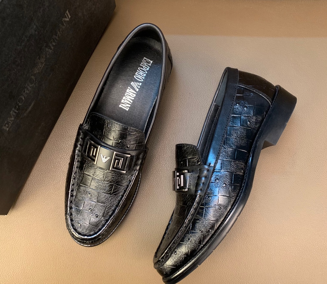 ： 【Armani Armani】Original contador marea zapatos Superior importado de Italia piel de vaca original,