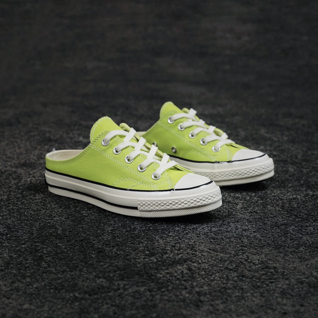 G0 Converse Chuck 1970s 半拖一脚蹬 官方最新版 正确软蓝底 双围条原厂硫化工艺完美鞋楦定型 懒人鞋夏日必备 经典百搭黑/白