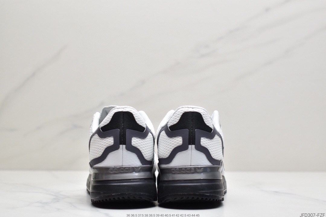 170 Adidas三叶草 Originals ZX750 HD”White/Black/Sliver”改良贾卡版ZX700复古休闲百搭运动慢跑鞋FX7471