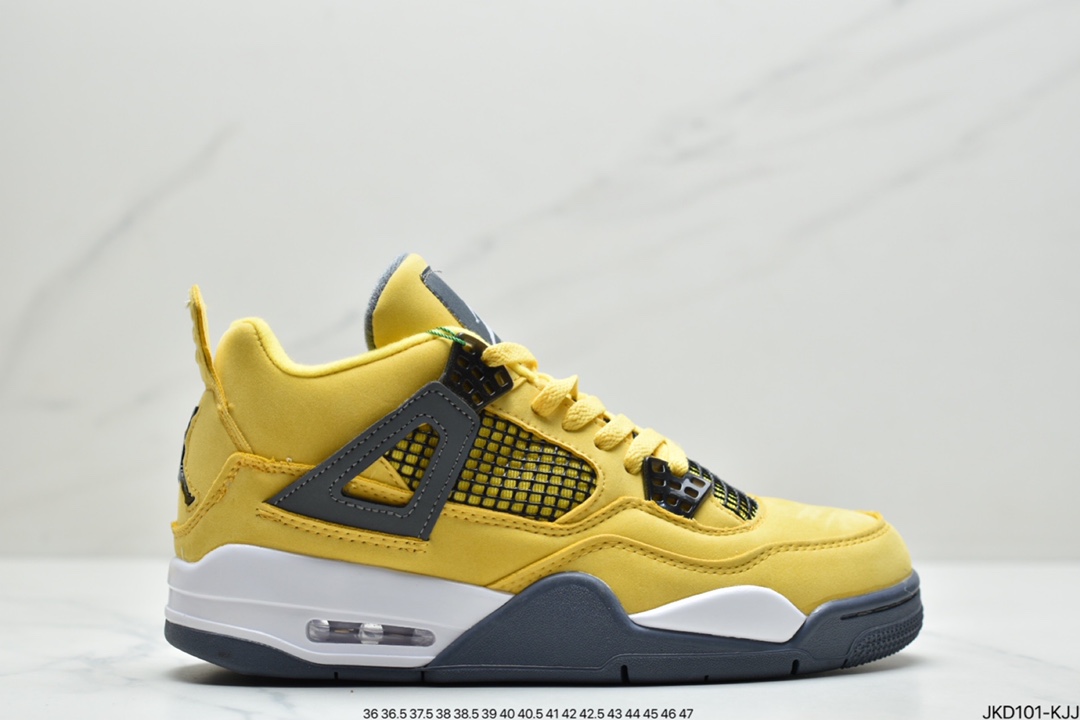160 真标耐克Nike Air Jordan 4 Retro LS”Lightning”迈克尔·乔丹AJ4代中帮复古休闲运动文化篮球鞋 CT8527-112