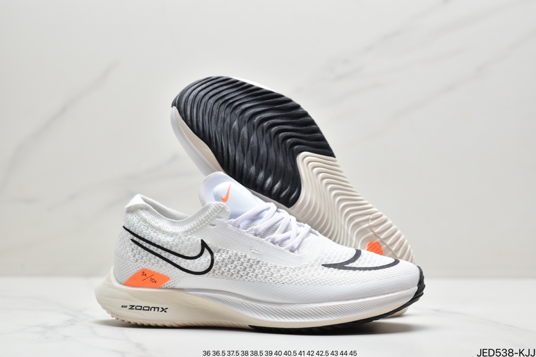 150 真标耐克Nike Zoomx Streakfly Proto 低帮跑步鞋白黑橙男女运动鞋 DH9275-100
