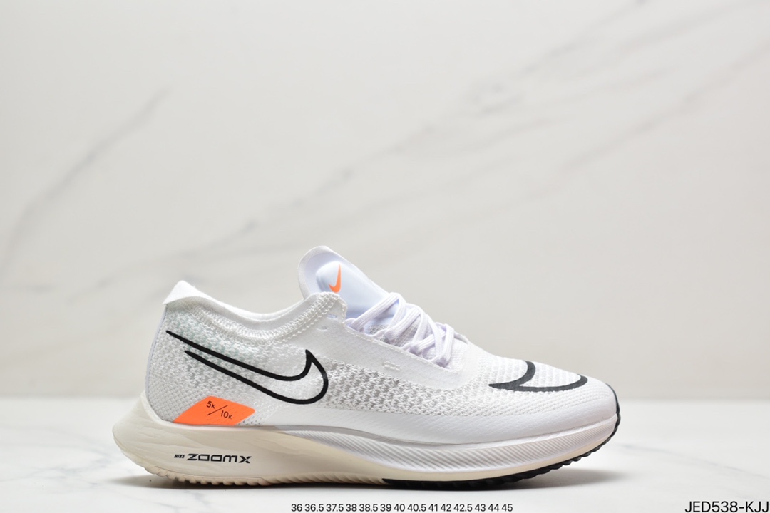 150 真标耐克Nike Zoomx Streakfly Proto 低帮跑步鞋白黑橙男女运动鞋 DH9275-100