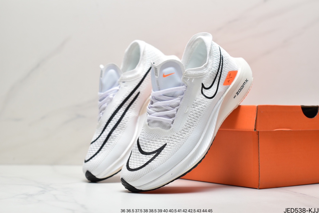 150 真标耐克Nike Zoomx Streakfly Proto 低帮跑步鞋白黑橙男女运动鞋 DH9275-100