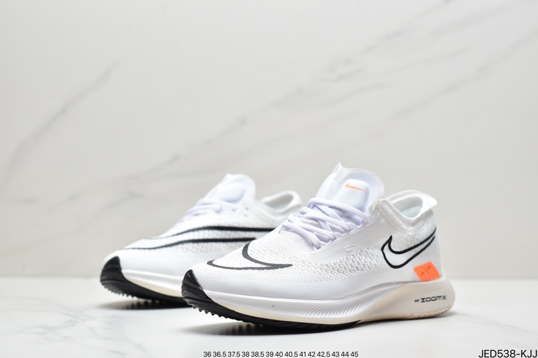 150 真标耐克Nike Zoomx Streakfly Proto 低帮跑步鞋白黑橙男女运动鞋 DH9275-100