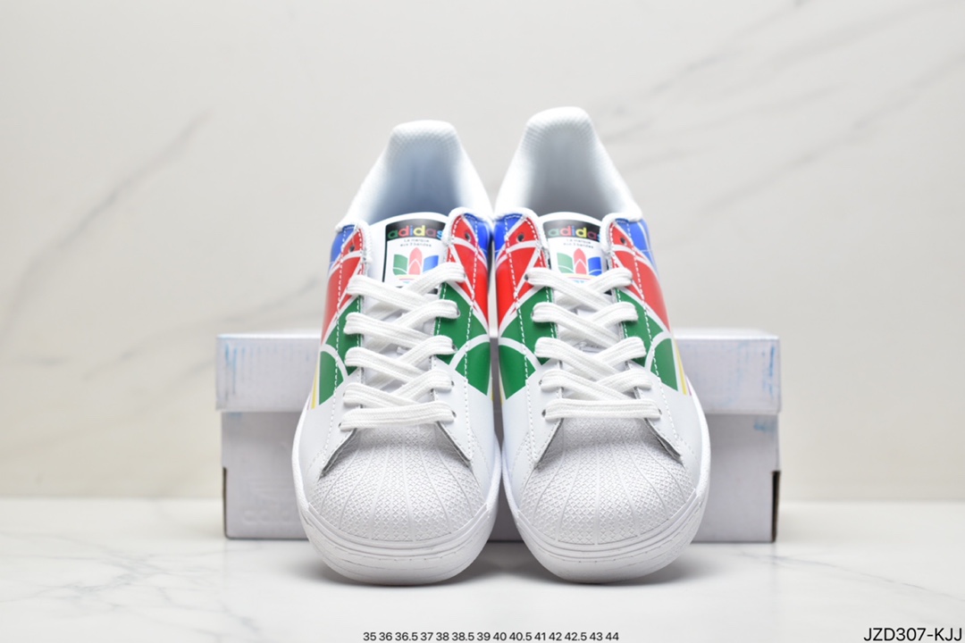 140 阿迪达斯Adidas Superstar 三叶草 贝壳头系列经典小白鞋FZ0059