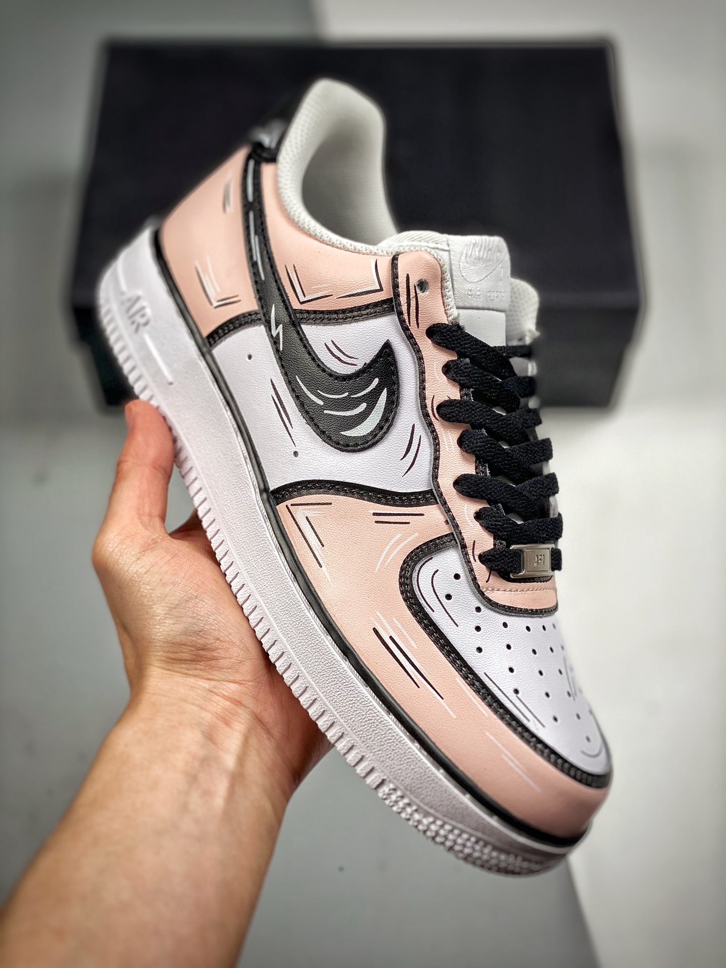 -3 Nike Air Force 1 Low '07 estilo anime Fuerza Aérea Uno zapatilla casual cuero personalizado horma original cartón or…