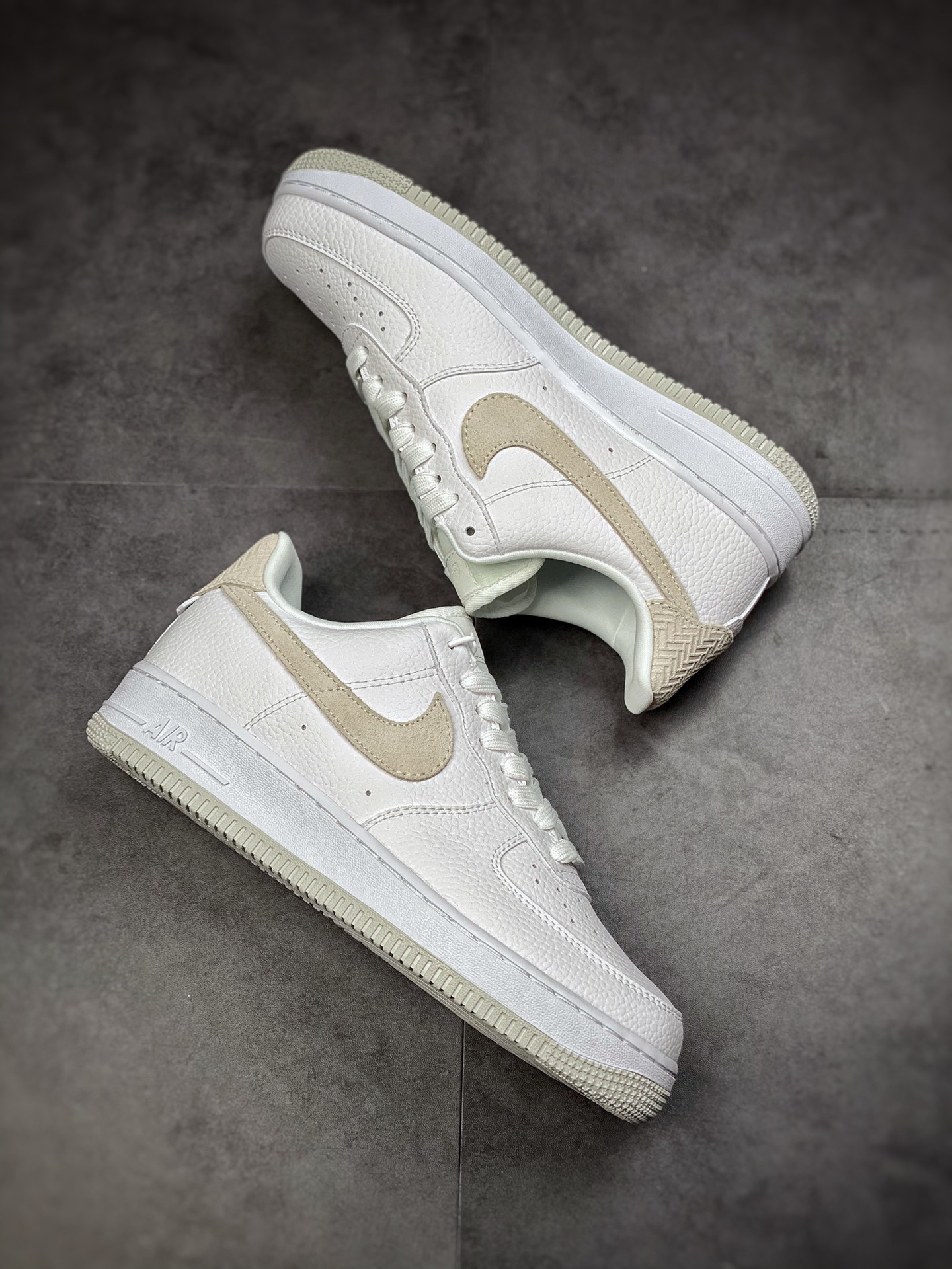 220  Nike Air Force 1 Low 07 白灰翻毛钩 原楦头原纸板 打造纯正空军版型 CN2873-100