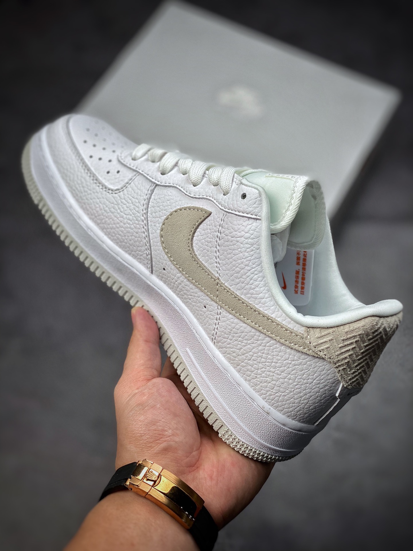 220  Nike Air Force 1 Low 07 白灰翻毛钩 原楦头原纸板 打造纯正空军版型 CN2873-100