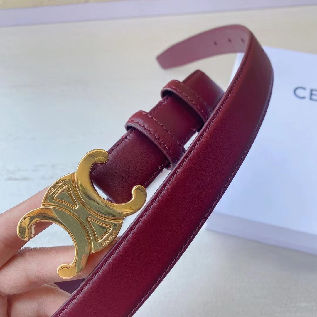  赛琳 céline  凯旋门腰带 2.5mm精品 进口牛皮腰带.