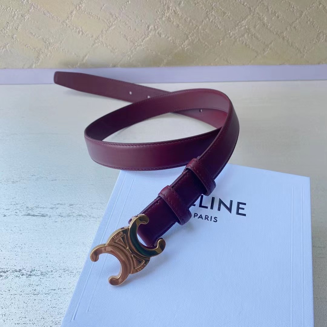  赛琳 céline  凯旋门腰带 2.5mm精品 进口牛皮腰带.