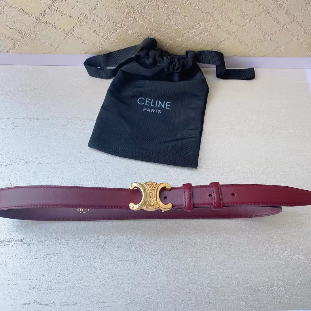  赛琳 céline  凯旋门腰带 2.5mm精品 进口牛皮腰带.