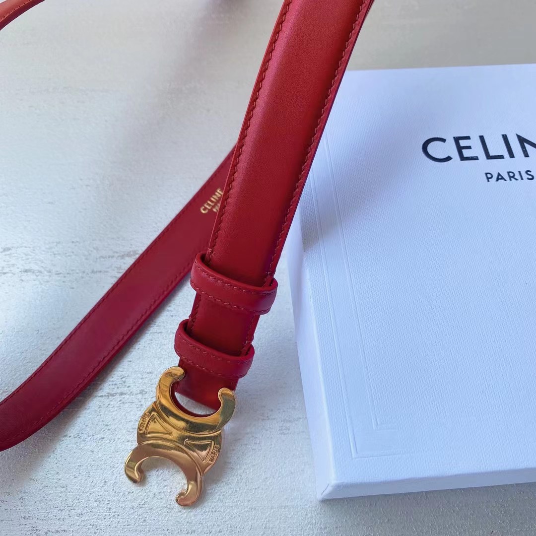  赛琳 céline  凯旋门腰带 2.5mm精品 进口牛皮腰带.